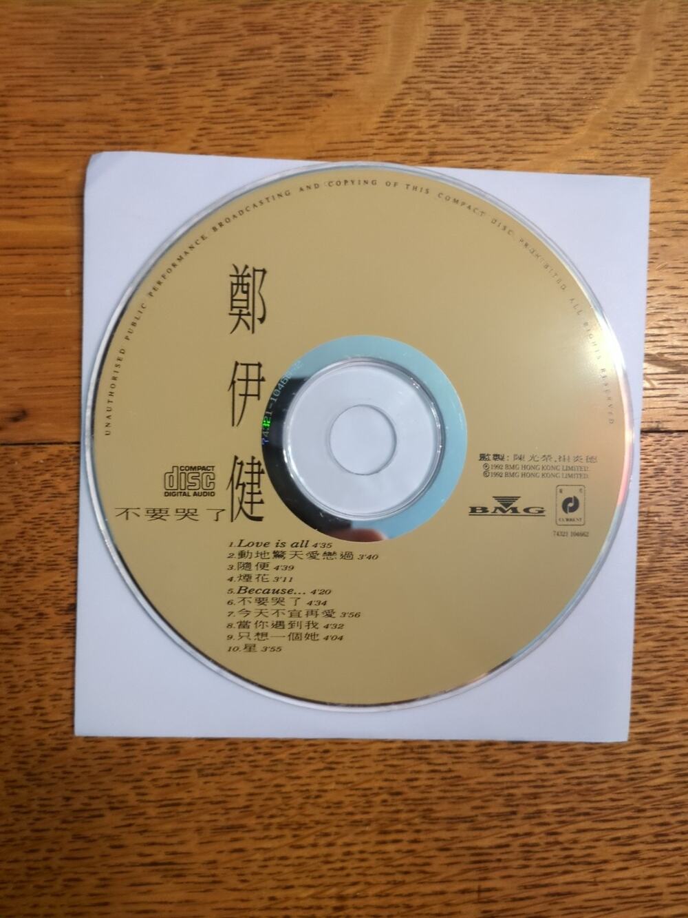 不要哭了鄭伊健 Cd Disc Only